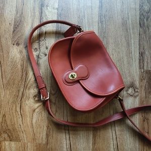Vintage Coach Rare color Red Prairie Crossbody Bag